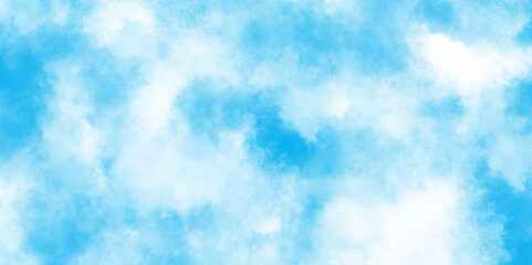blue watercolor splash stroke of cloudy sky background, Pastel sky blue paper texture pattern background, soft cloudy sky blue watercolor background with soft tiny fogg or clouds.	
