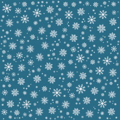 The seamless pattern of snowflakes Vector snowflake background decoration for Christmas