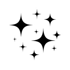 gold sparkles silhouette, new year vector icon - silhouette vector art of gold sparkles, symbolizing new year celebrations. new year silhouette.