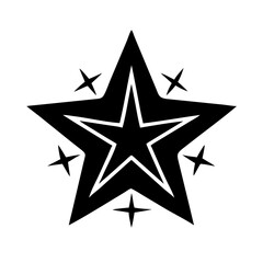 gold star silhouette, new year vector icon - silhouette vector art of gold star, symbolizing new year celebrations. new year silhouette.