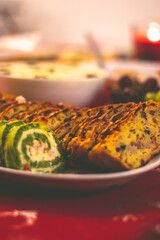 Close up of appetizer on the Christmas table - Romania