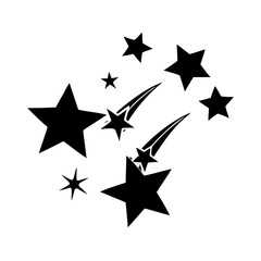 new year s stars silhouette, new year vector icon - silhouette vector art of new year s stars, symbolizing new year celebrations. new year silhouette.