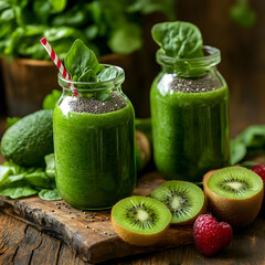 Refreshing Green Kiwi Smoothie Recipe: A Vibrant Photo of a Healthy Drink