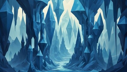 Clear Plain Shiny Warm Soft Vintage Bokeh Cloudy Wave Like Geometric Blue Background or Texture