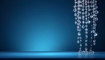 Clear Plain Shiny Warm Soft Vintage Bokeh Cloudy Wave Like Geometric Blue Background or Texture