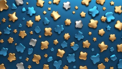 Clear Plain Shiny Warm Soft Vintage Bokeh Cloudy Wave Like Geometric Blue Background or Texture