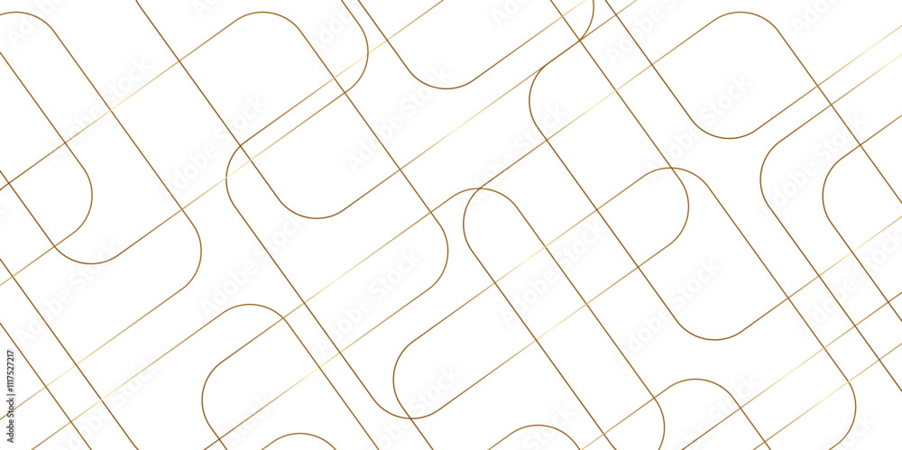 Poster mondrian style of diagonal square pattern vector. design geometric tile gold on black background. mo