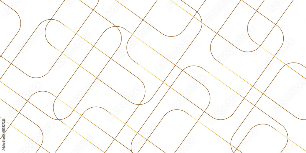 Poster mondrian style of diagonal square pattern vector. design geometric tile gold on black background. mo