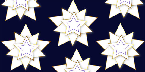 Fototapeta premium Abstract Hipster style seamless pattern with stars. Vector geometric background. Background with stock. Seamless pattern art texture. Decoration arrow design. geometric line triangle gold.