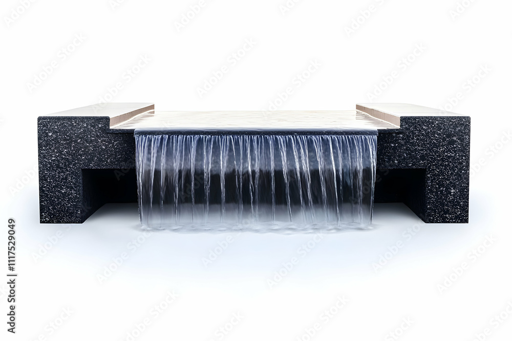 Aufkleber a modern table with a waterfall feature, blending functionality and aesthetics.