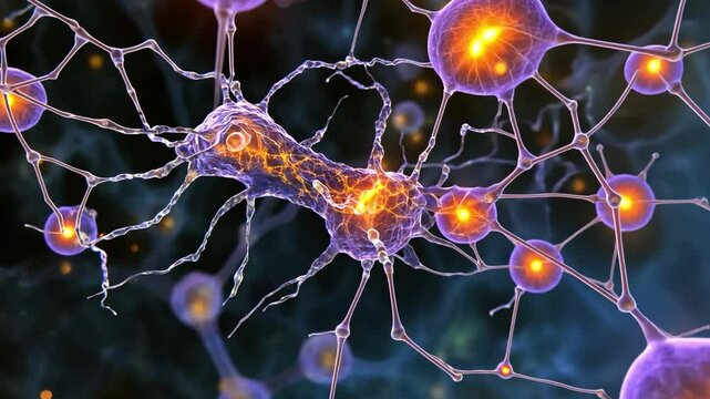 Role of glial cells in nerve function, supporting and protecting neurons in the nervous system.