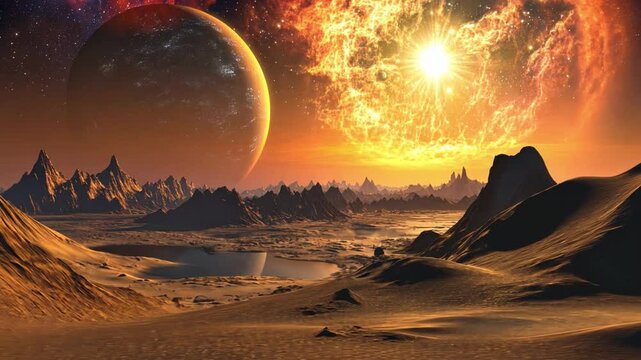 Scientists conducting space archaeology research, analyzing celestial bodies for signs of ancient extraterrestrial life.