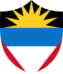 Fototapeta premium Shield Icon of Antigua and Barbuda Flag