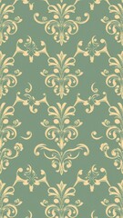 Vintage seamless pattern with elegant curls in a timeless design perfect for textile prints, stationery, and home decor, vintage, stationery