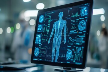 Fototapeta premium Automation in healthcare digital tools transforming patient care