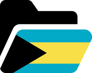Folder Shape Of Bahamas Flag