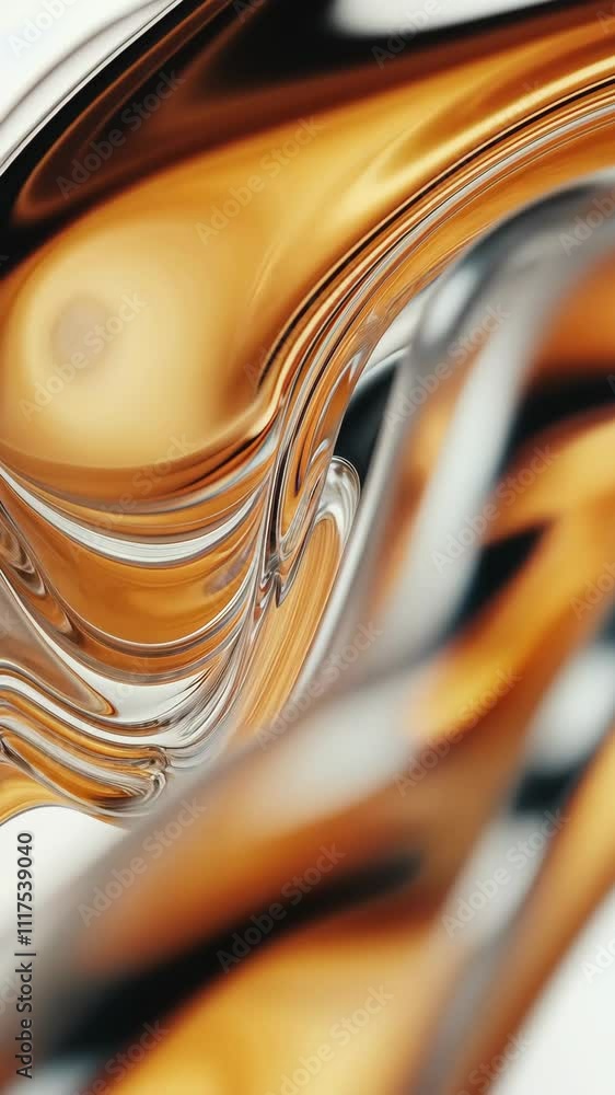 Poster abstract swirling patterns of orange and silver create a dynamic visual in contemporary art