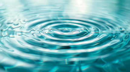 Calm ripples on turquoise water surface