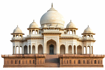 Fototapeta premium A grand architectural structure featuring domes and intricate detailing.