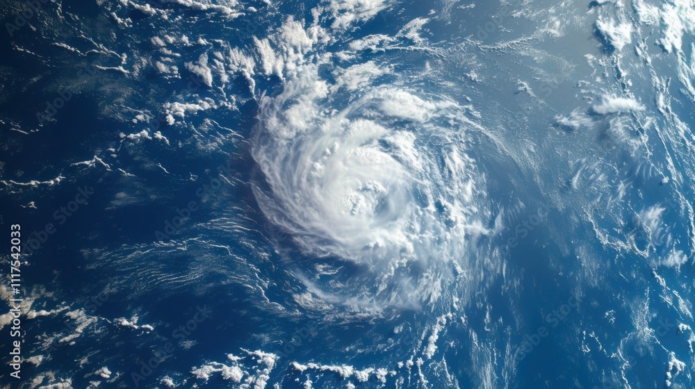 Poster a satellite image showing a large storm system in the ships path prompting the crew to reroute and a