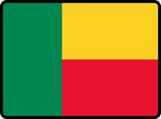 Benin Flag Smooth rectangle icon