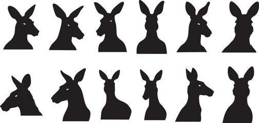 Wild Kangaroo Profile Graphic Artwork
