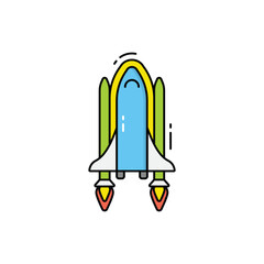 Space ship vector icon