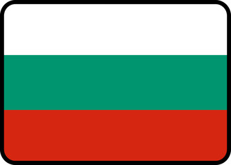 Bulgaria Flag Rounded Rectangle Icon