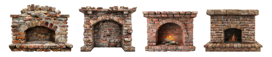 Brick Wall Textures Isolated Transparent Background PNG Image