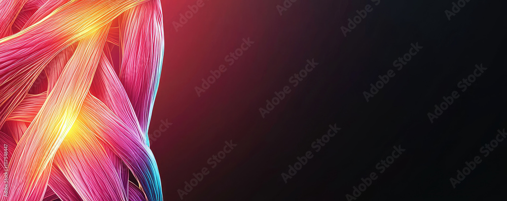 Aufkleber vibrant abstract lines create a stunning visual contrast on a dark background.