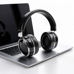 headphones on white background