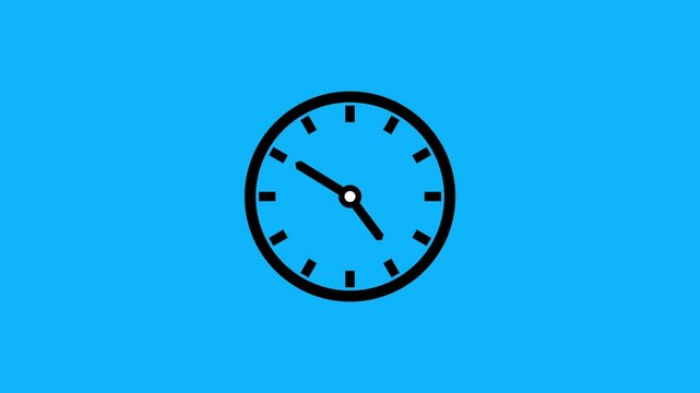 digital clock icon animation with light green background. wall clock icon, technology