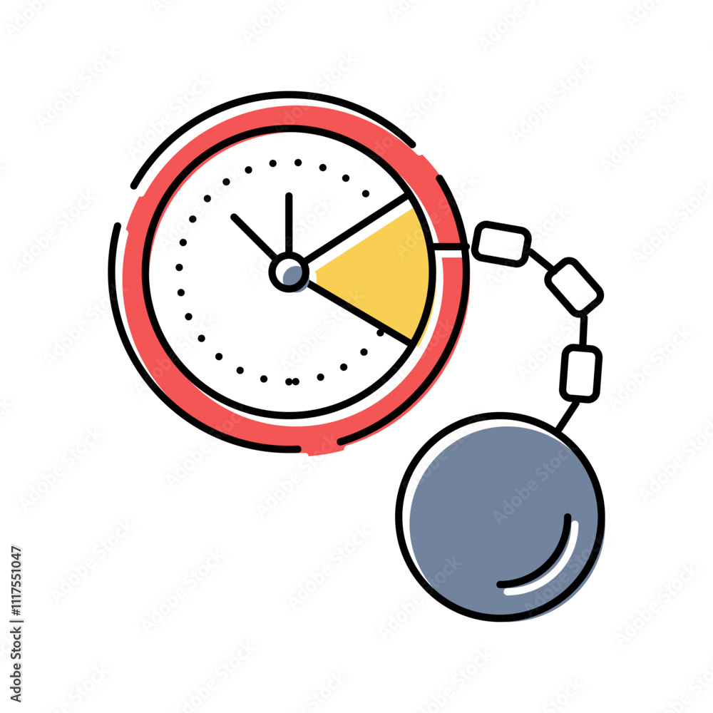 Poster work life integration time management color icon vector. work life integration time management sign.