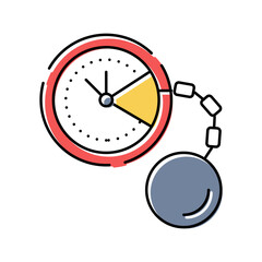 work life integration time management color icon vector. work life integration time management sign. isolated symbol illustration
