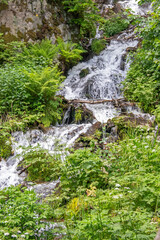 Cascade du Kreuzweg appelée aussi  du  Hohwald à 700 m d'altitude en forêt alsacienne