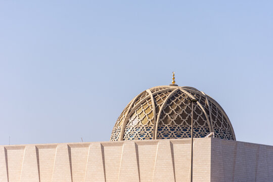 The dome of the great mosque of Algiers against the sky,  Algeria.