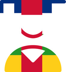 Fototapeta premium Central African Republic flag on Male student icon