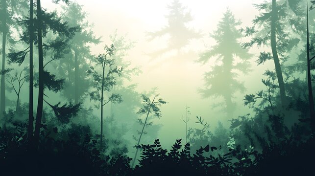 forest in fog 3