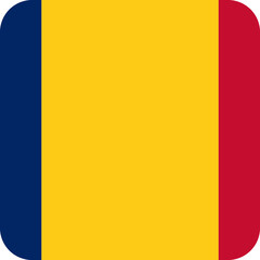 Fototapeta premium Chad Flag Square Icon