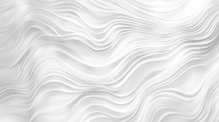 Obraz premium Abstract White Wave Background Elegant Swirls and Curves.