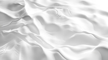 Naklejka premium Abstract White Draped Fabric Texture Background.
