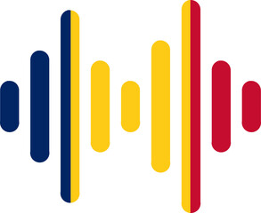 Chad flag on Audio Wave icon