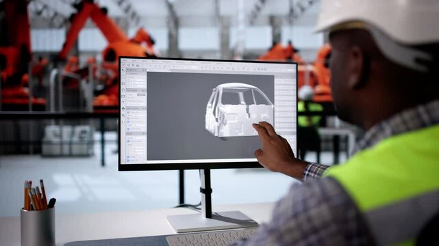 Car Factory Automotive Computer 3D CAD