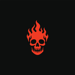 Skull fire logo