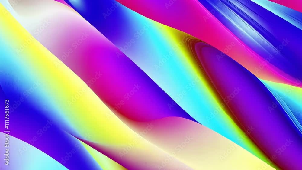 Poster abstract colorful wave pattern, vibrant gradient with shiny textures, futuristic background design f