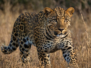 Obraz premium walking leopard