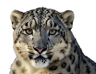 close up of a leopard isolated