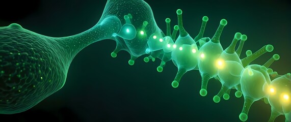 D visualization of bacterial quorum sensing with glowing signaling molecules