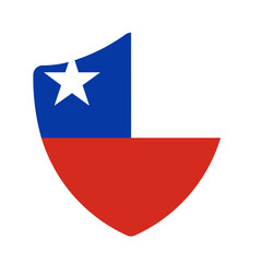 Security Icon in Chile Flag