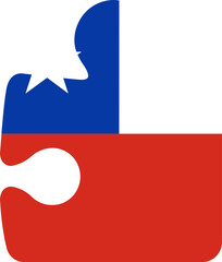Chile flag on Puzzle icon